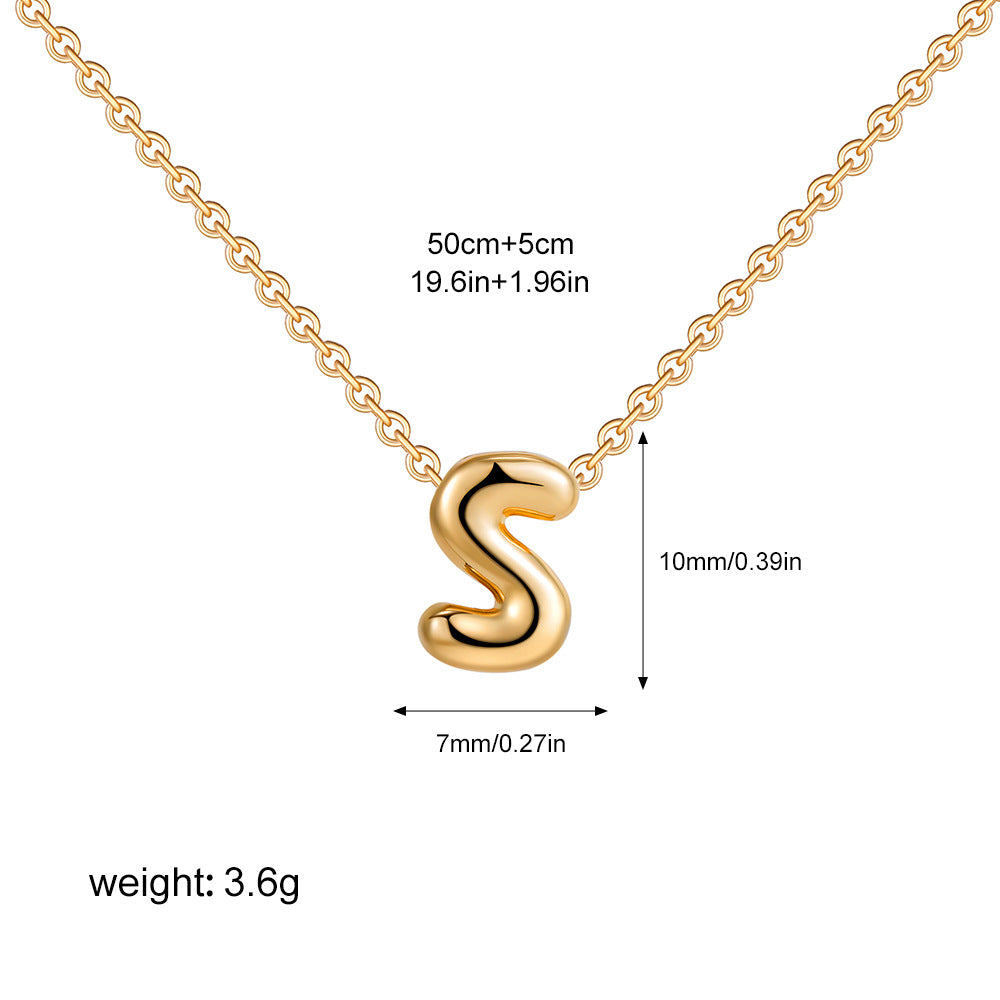 Collier Initiale Personnalisé Acier Inoxydable – Pendentif Lettre Doré