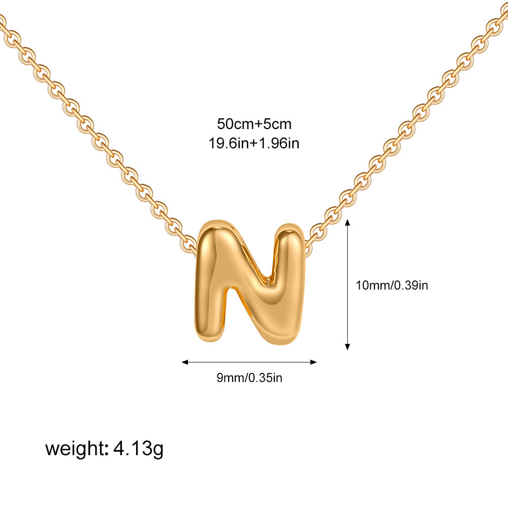 Collier Initiale Personnalisé Acier Inoxydable – Pendentif Lettre Doré