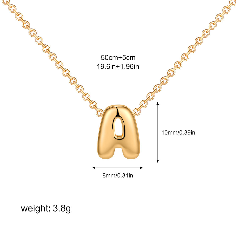 Collier Initiale Personnalisé Acier Inoxydable – Pendentif Lettre Doré