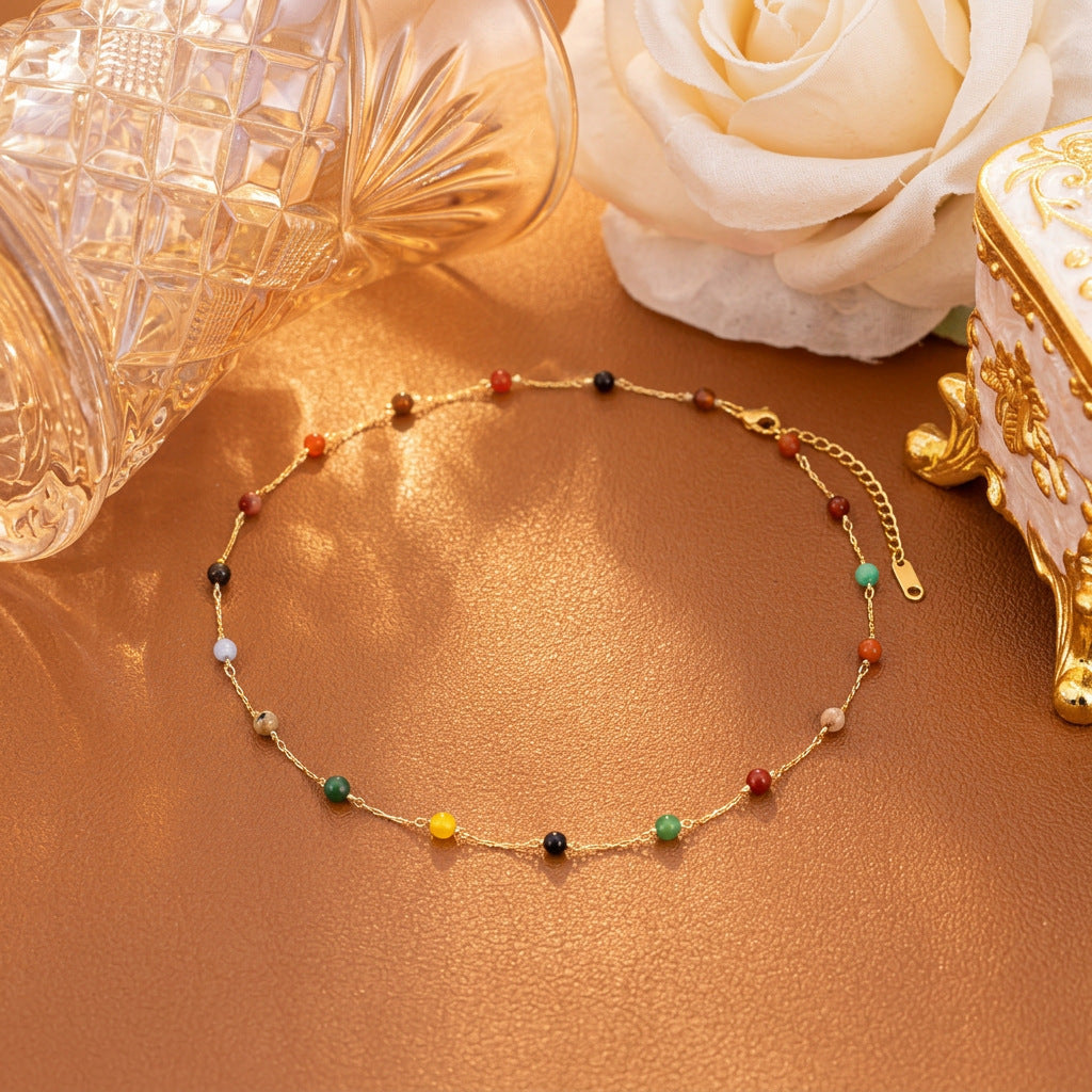 Collier de Perles Style Bohème – Pierres Naturelles Fait Main