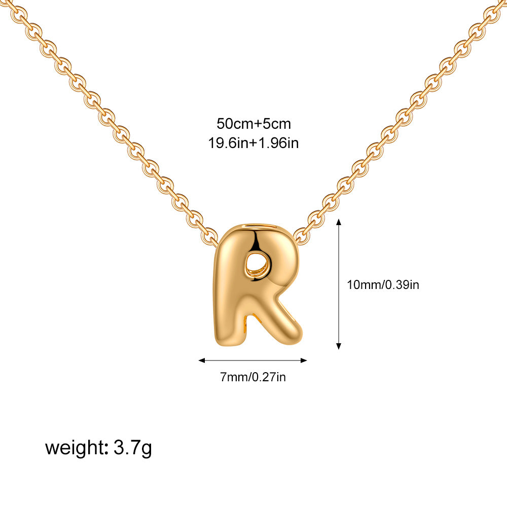 Collier Initiale Personnalisé Acier Inoxydable – Pendentif Lettre Doré