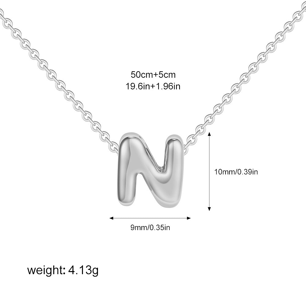 Collier Initiale Personnalisé Acier Inoxydable – Pendentif Lettre Doré