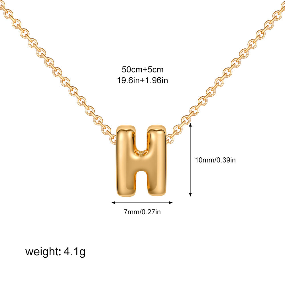 Collier Initiale Personnalisé Acier Inoxydable – Pendentif Lettre Doré