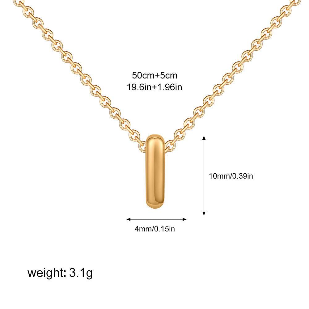 Collier Initiale Personnalisé Acier Inoxydable – Pendentif Lettre Doré