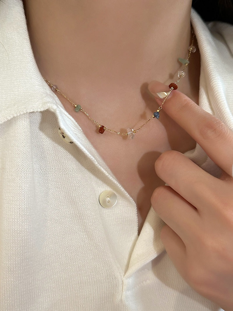 Collier Pierre Naturelle Bohème – Bijou Femme Élégant