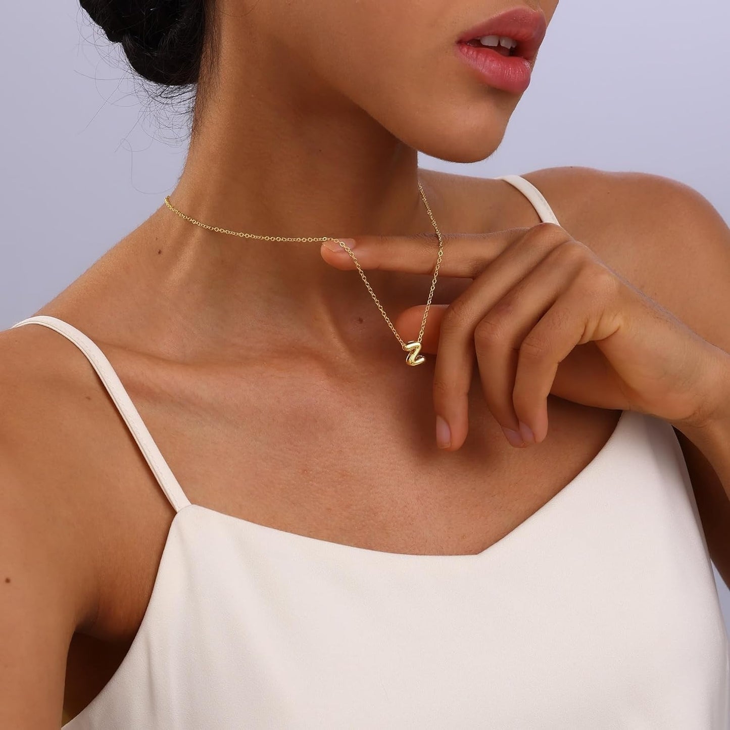 Collier Initiale Personnalisé Acier Inoxydable – Pendentif Lettre Doré