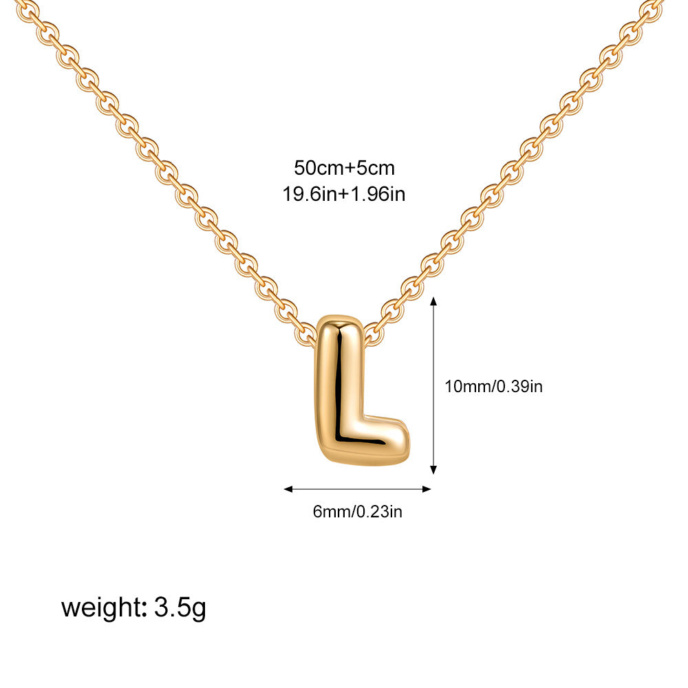 Collier Initiale Personnalisé Acier Inoxydable – Pendentif Lettre Doré