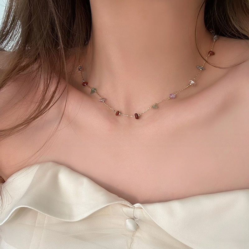 Collier Pierre Naturelle Bohème – Bijou Femme Élégant