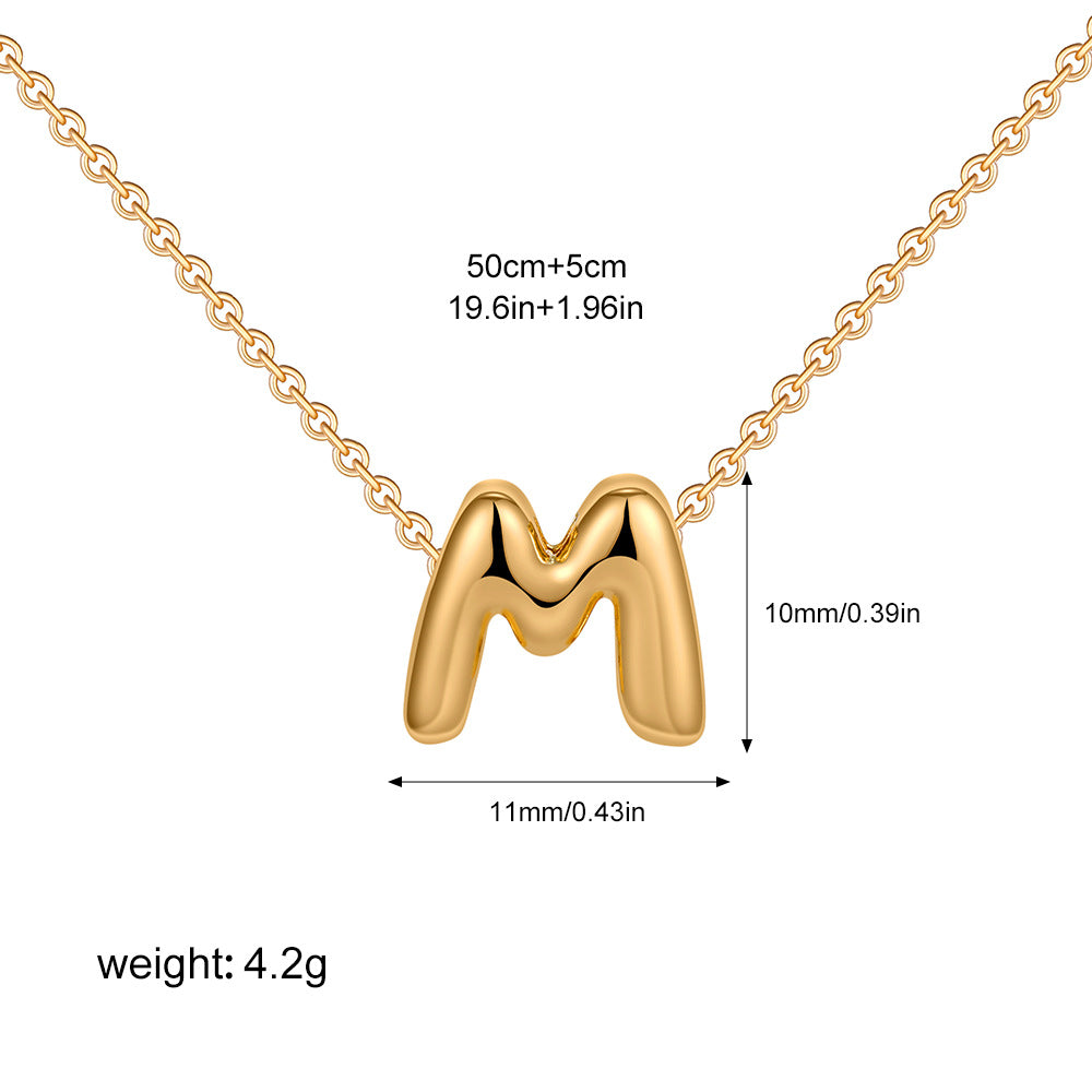 Collier Initiale Personnalisé Acier Inoxydable – Pendentif Lettre Doré