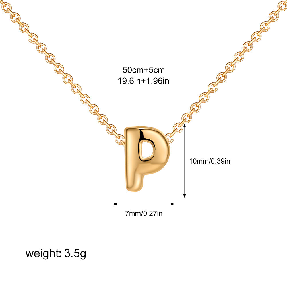 Collier Initiale Personnalisé Acier Inoxydable – Pendentif Lettre Doré