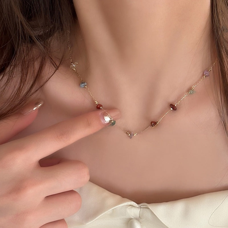 Collier Pierre Naturelle Bohème – Bijou Femme Élégant