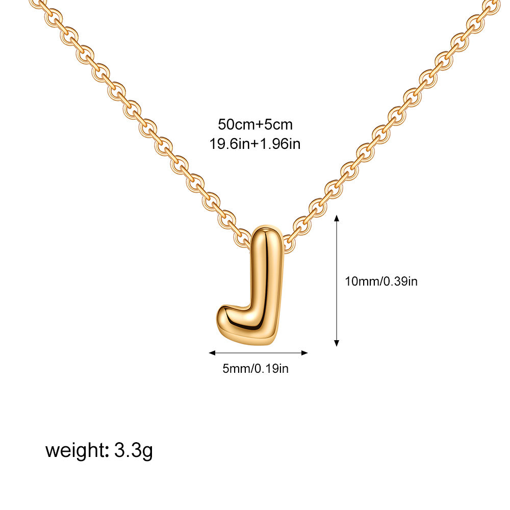 Collier Initiale Personnalisé Acier Inoxydable – Pendentif Lettre Doré