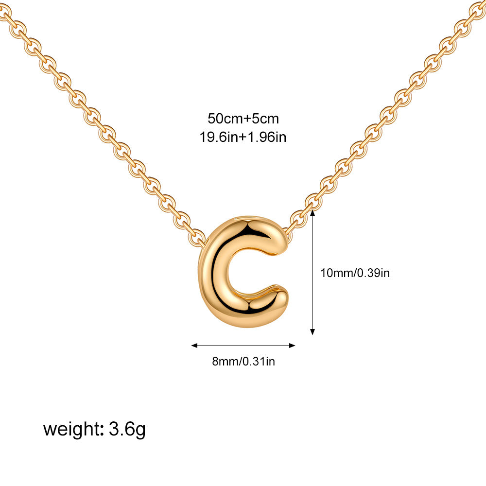 Collier Initiale Personnalisé Acier Inoxydable – Pendentif Lettre Doré