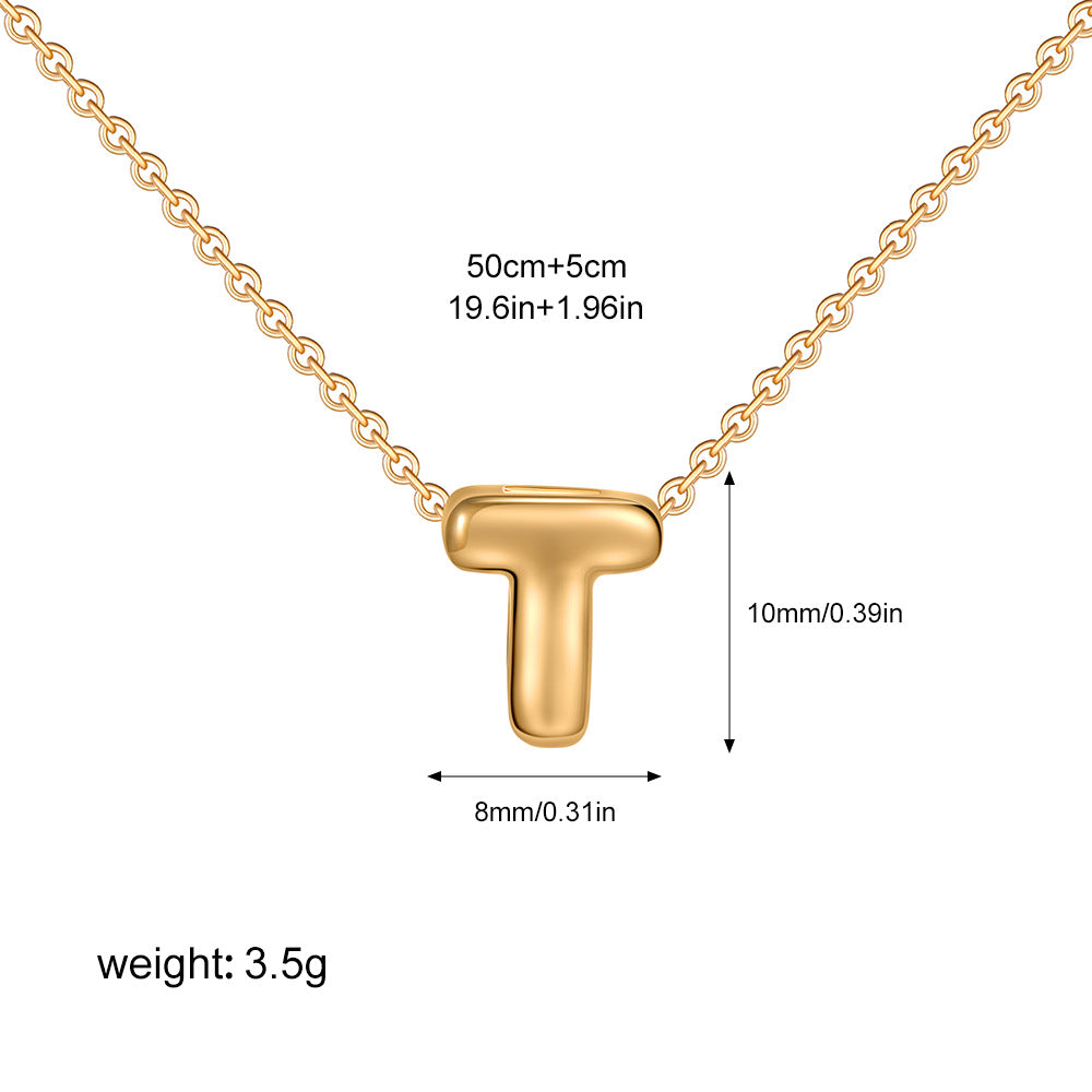Collier Initiale Personnalisé Acier Inoxydable – Pendentif Lettre Doré
