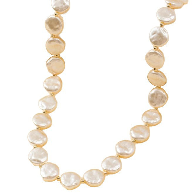 Collier de Perles Baroques à Pampilles – Élégance Rétro