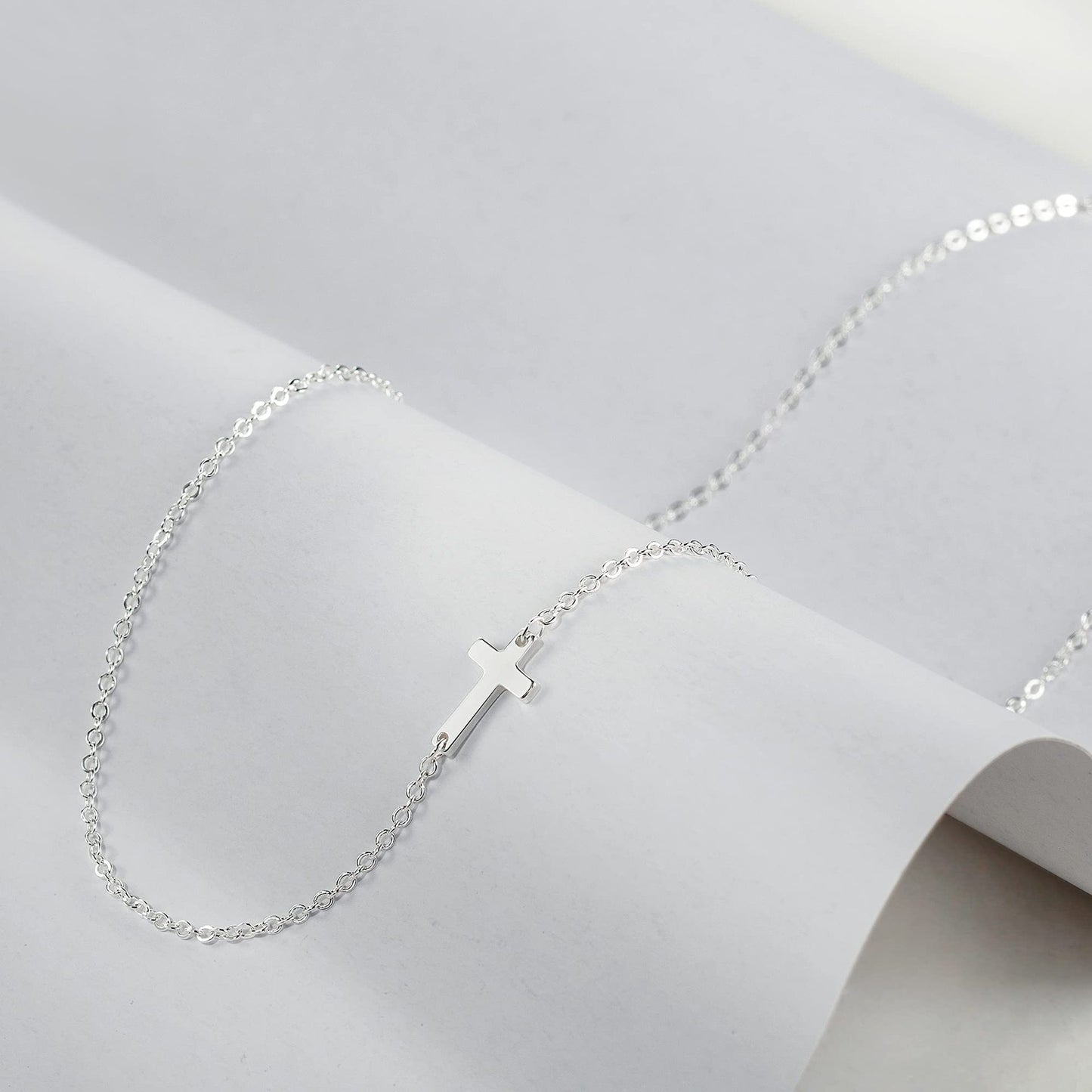 Collier Double Rang Pendentif Croix – Acier Inoxydable