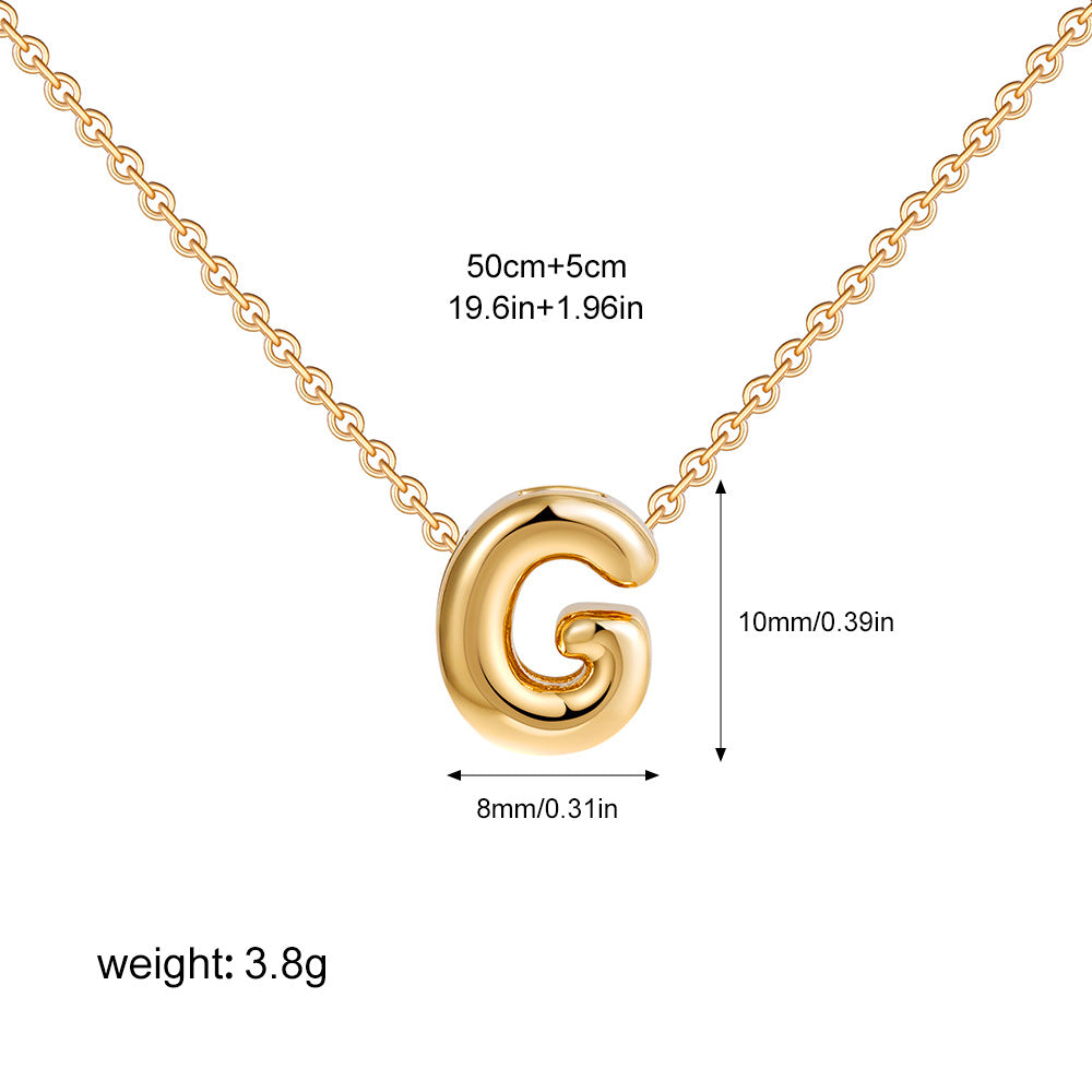 Collier Initiale Personnalisé Acier Inoxydable – Pendentif Lettre Doré