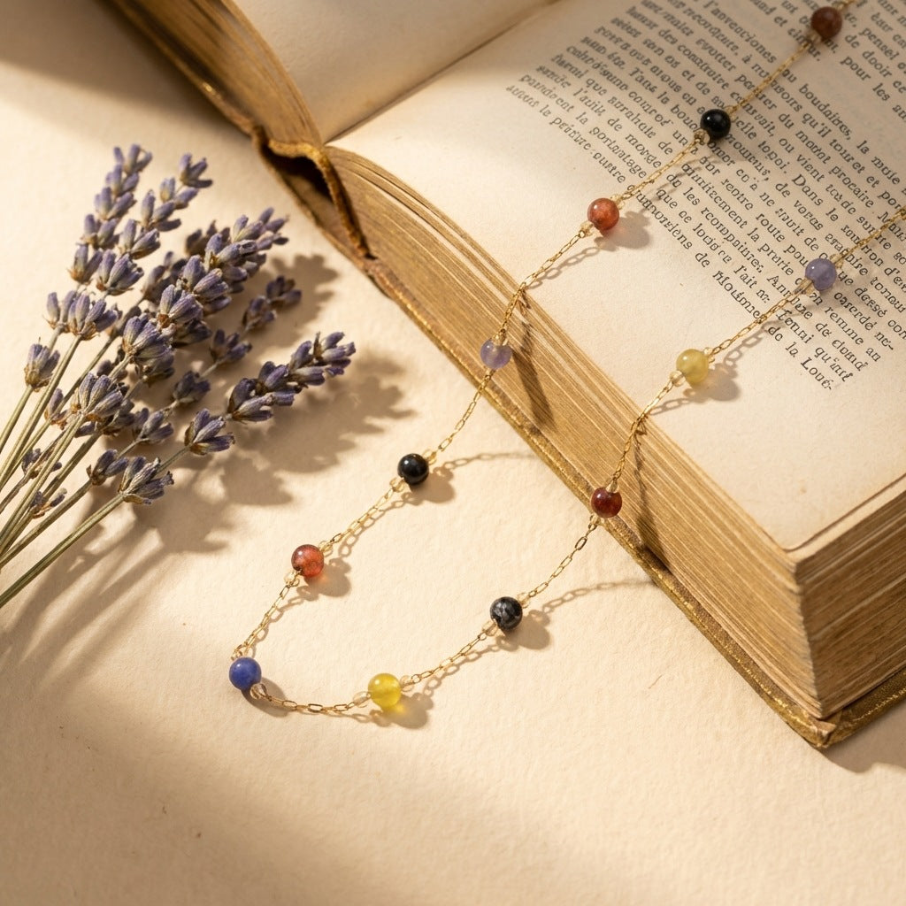 Collier de Perles Style Bohème – Pierres Naturelles Fait Main