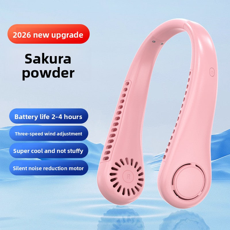 Portable Rechargeable Neck Fan with Adjustable Speeds