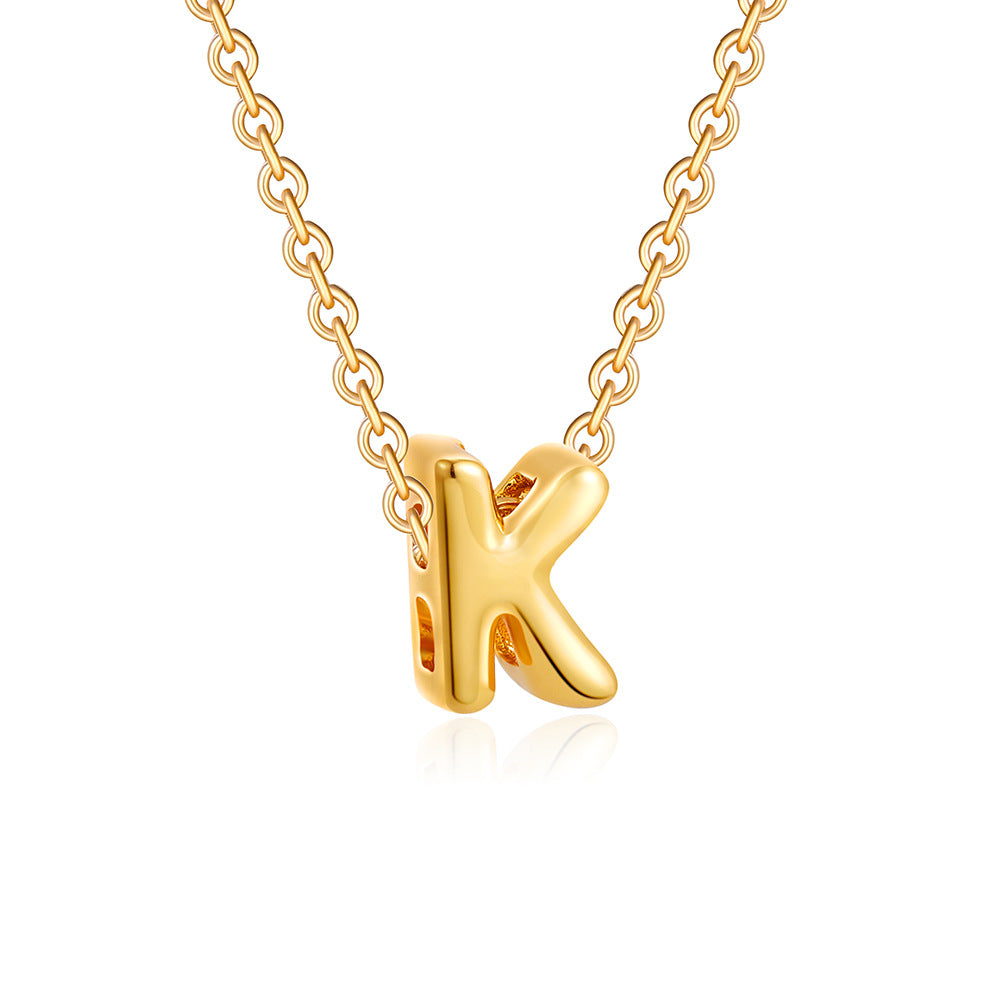 Collier Initiale Personnalisé Acier Inoxydable – Pendentif Lettre Doré