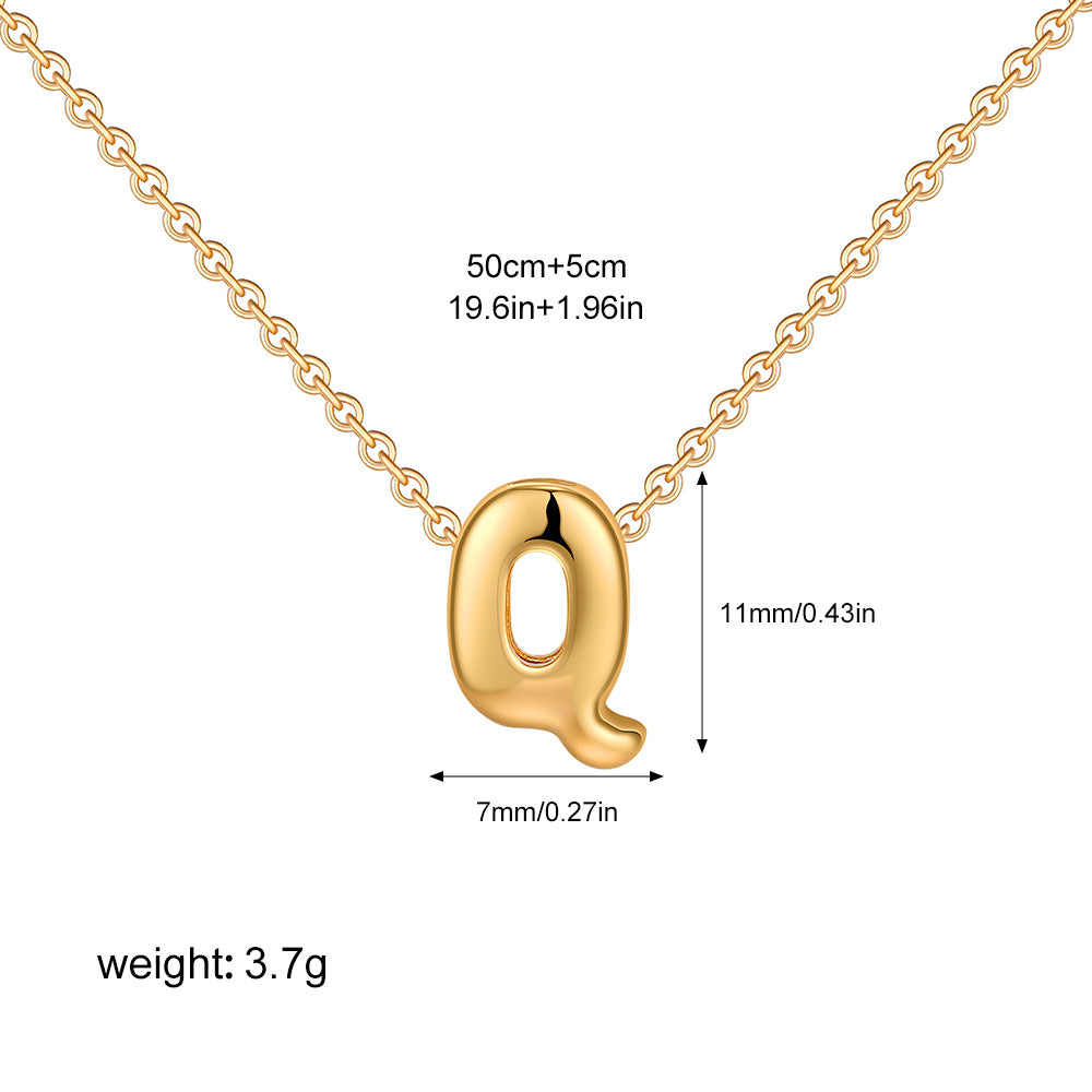 Collier Initiale Personnalisé Acier Inoxydable – Pendentif Lettre Doré