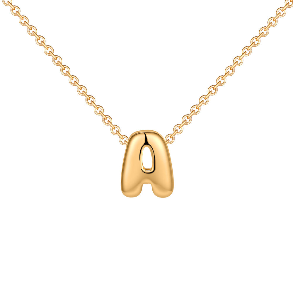 Collier Initiale Personnalisé Acier Inoxydable – Pendentif Lettre Doré
