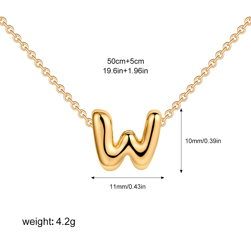 Collier Initiale Personnalisé Acier Inoxydable – Pendentif Lettre Doré