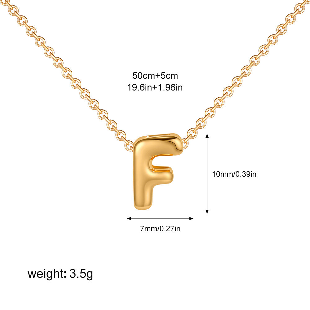Collier Initiale Personnalisé Acier Inoxydable – Pendentif Lettre Doré