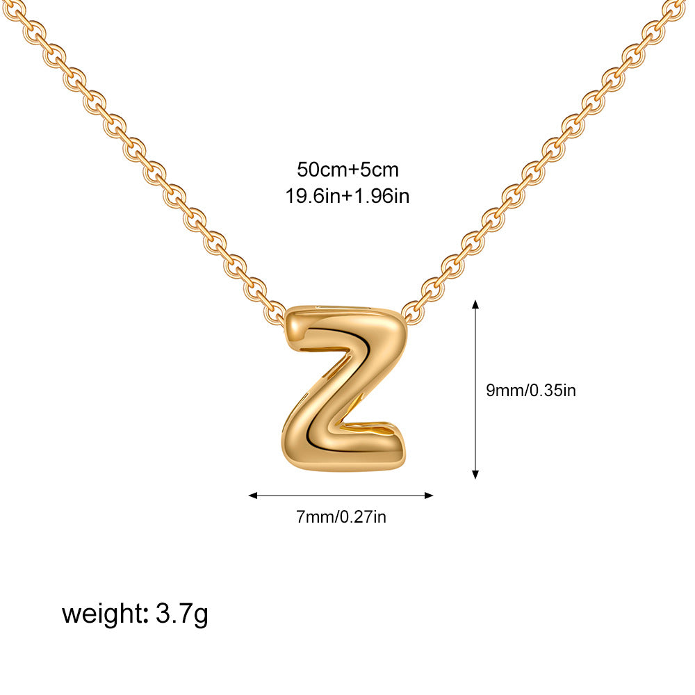 Collier Initiale Personnalisé Acier Inoxydable – Pendentif Lettre Doré
