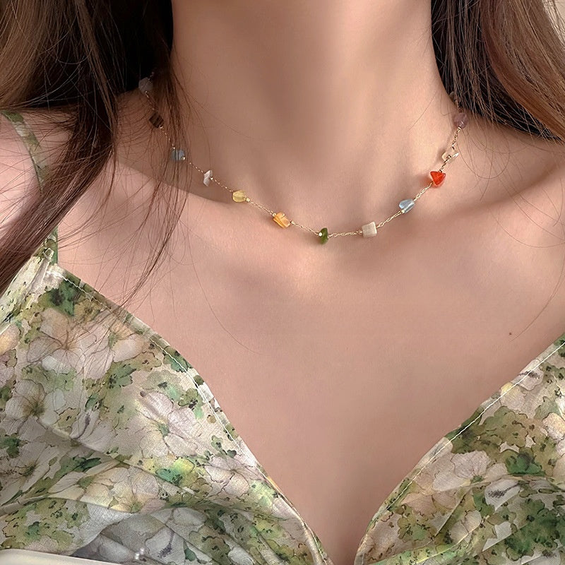 Collier Pierre Naturelle Bohème – Bijou Femme Élégant