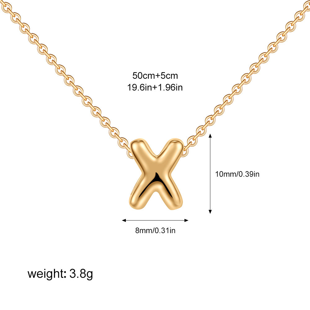 Collier Initiale Personnalisé Acier Inoxydable – Pendentif Lettre Doré