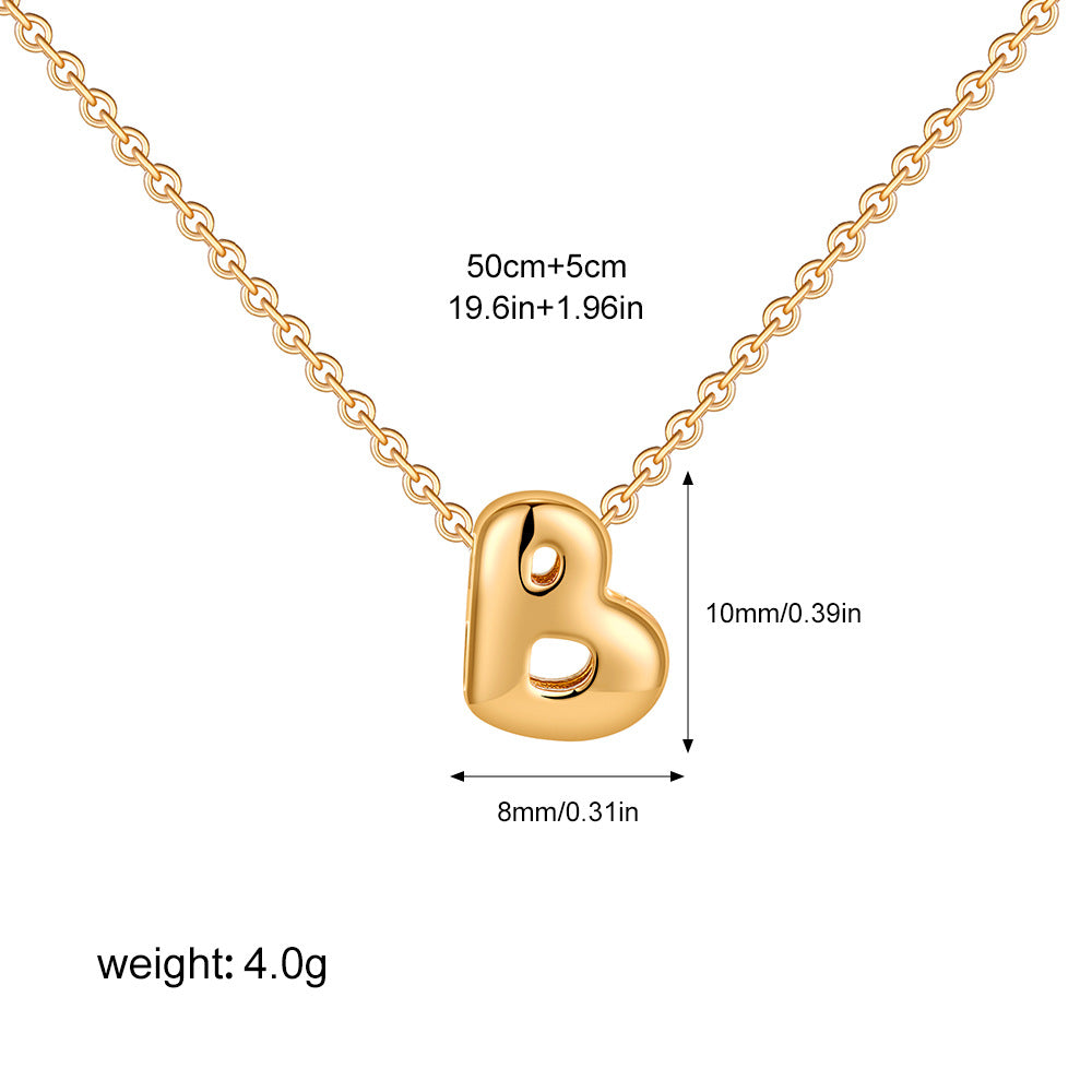 Collier Initiale Personnalisé Acier Inoxydable – Pendentif Lettre Doré