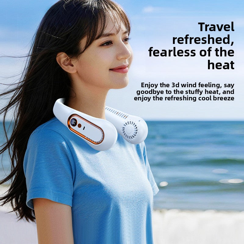 Portable Rechargeable Neck Fan with Adjustable Speeds