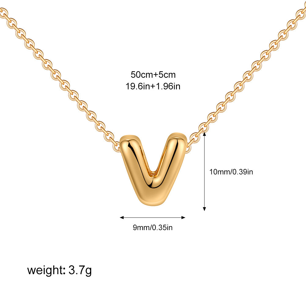 Collier Initiale Personnalisé Acier Inoxydable – Pendentif Lettre Doré