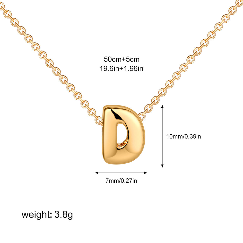 Collier Initiale Personnalisé Acier Inoxydable – Pendentif Lettre Doré