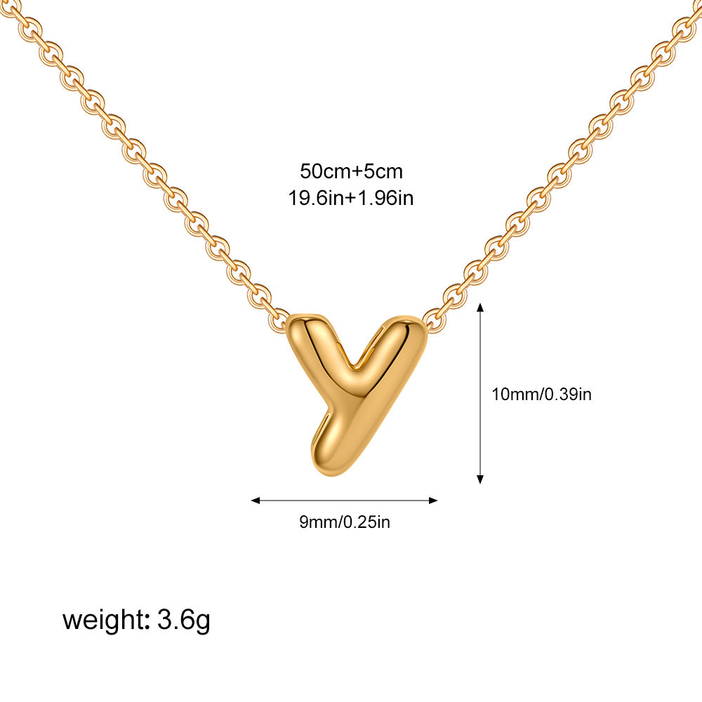 Collier Initiale Personnalisé Acier Inoxydable – Pendentif Lettre Doré