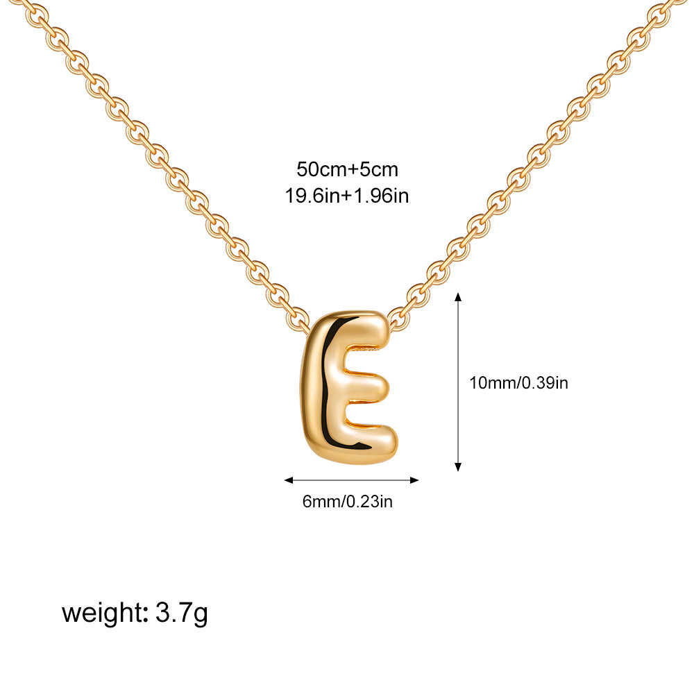 Collier Initiale Personnalisé Acier Inoxydable – Pendentif Lettre Doré