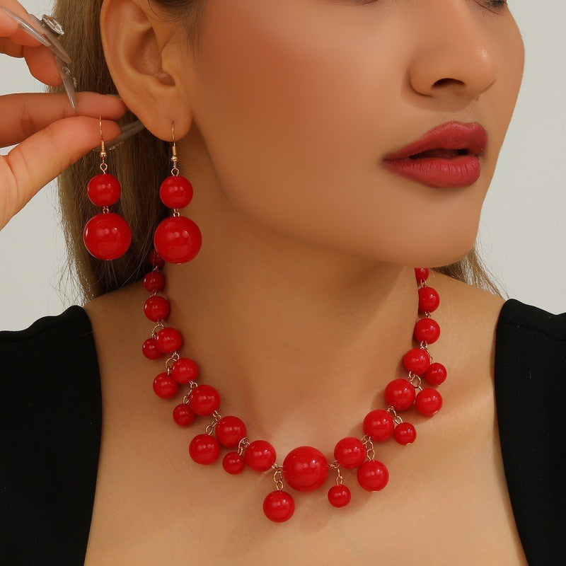 Parure Florale Collier & Boucles d'Oreilles – Élégance Naturelle