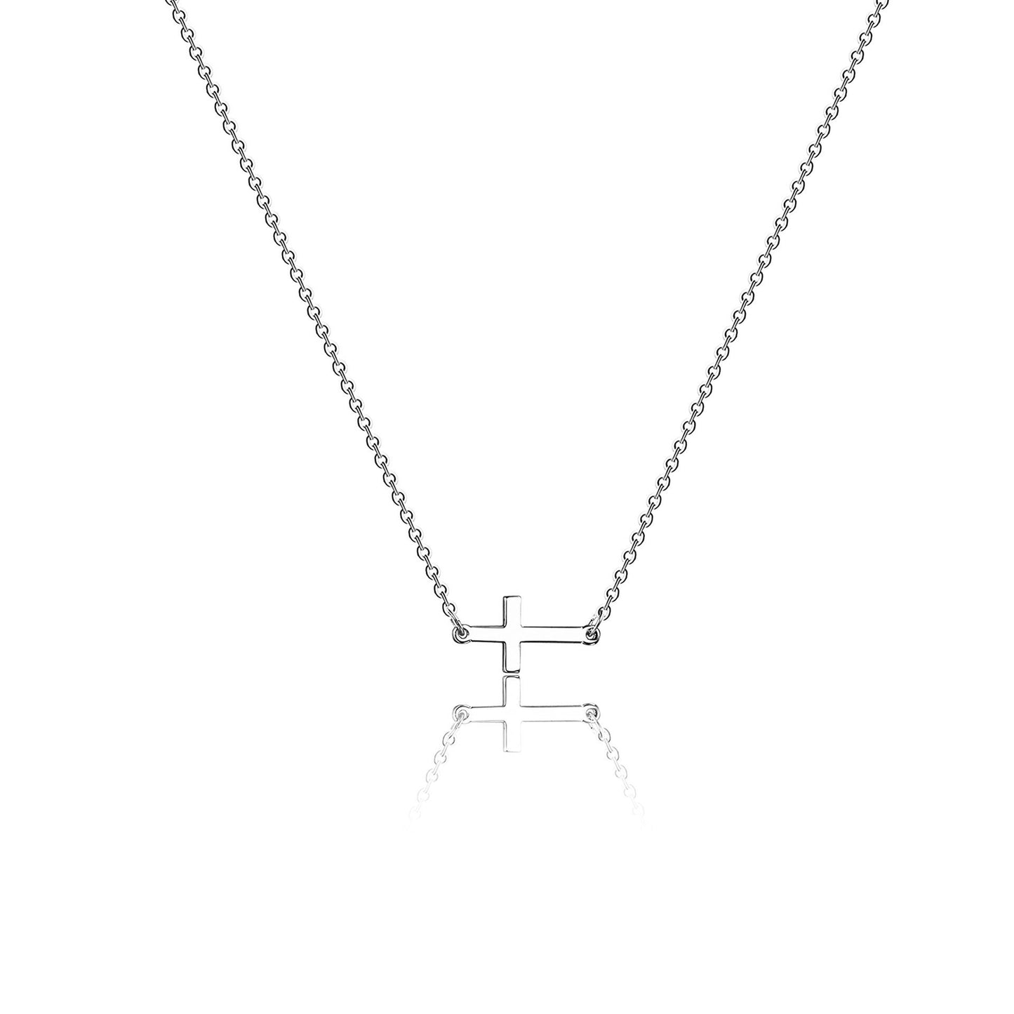 Collier Double Rang Pendentif Croix – Acier Inoxydable