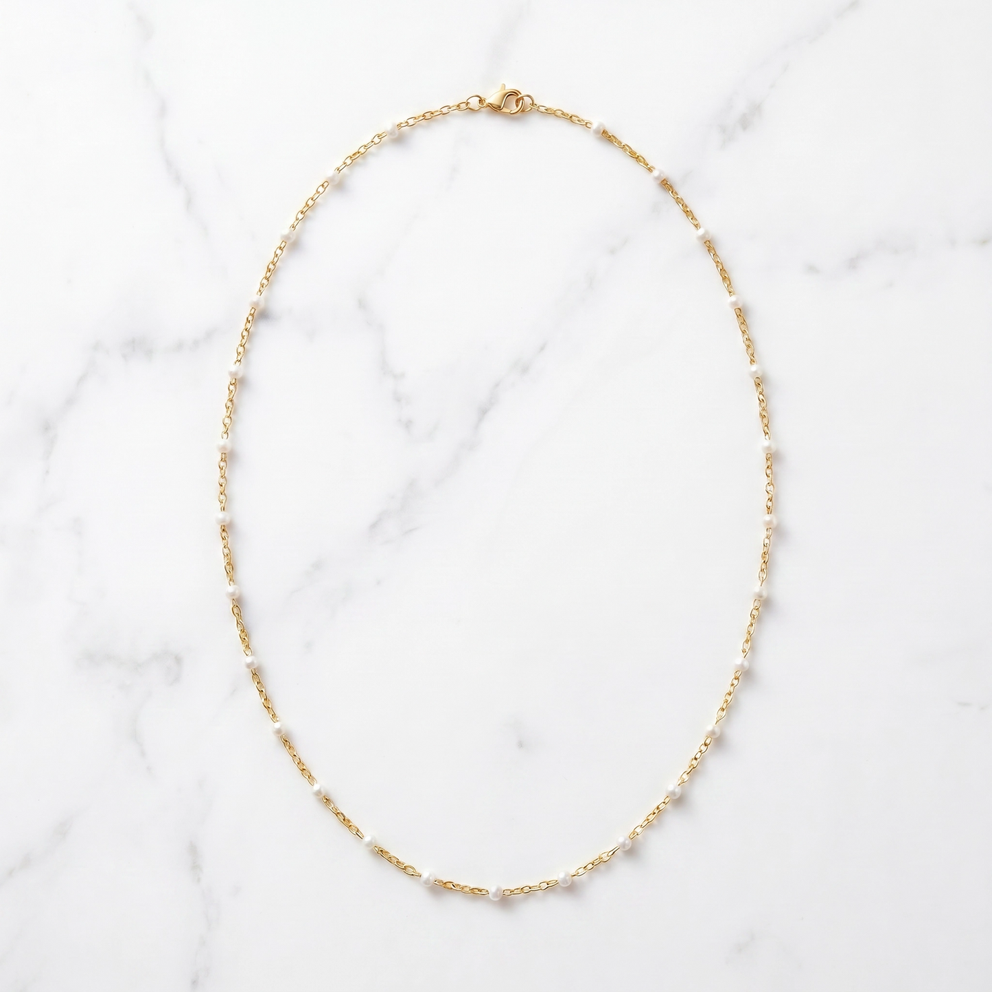 Collier Perles Acier Inoxydable — Chaîne Dorée Femme | HOLYCHIC